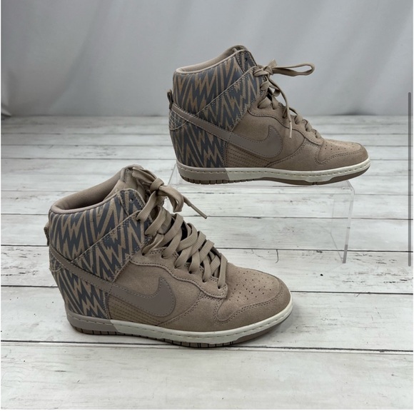 Nike Dunk Sky Hi Lace Up High Top Wedge Sneakers in “Zebra Print” (2013) - Picture 10 of 15